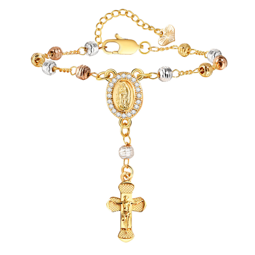 Pearl Oval Lady Cross Bracelet