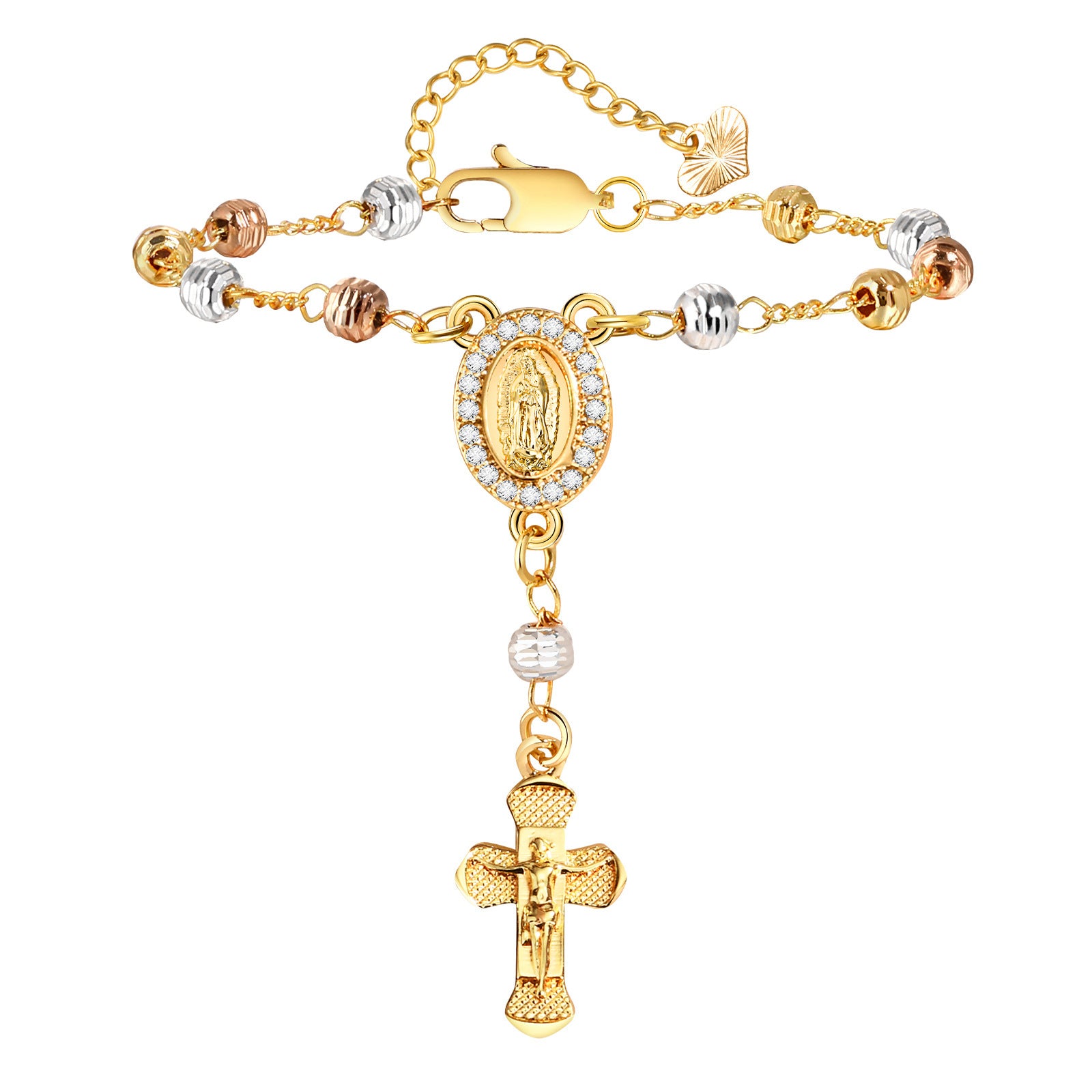Pearl Oval Lady Cross Bracelet