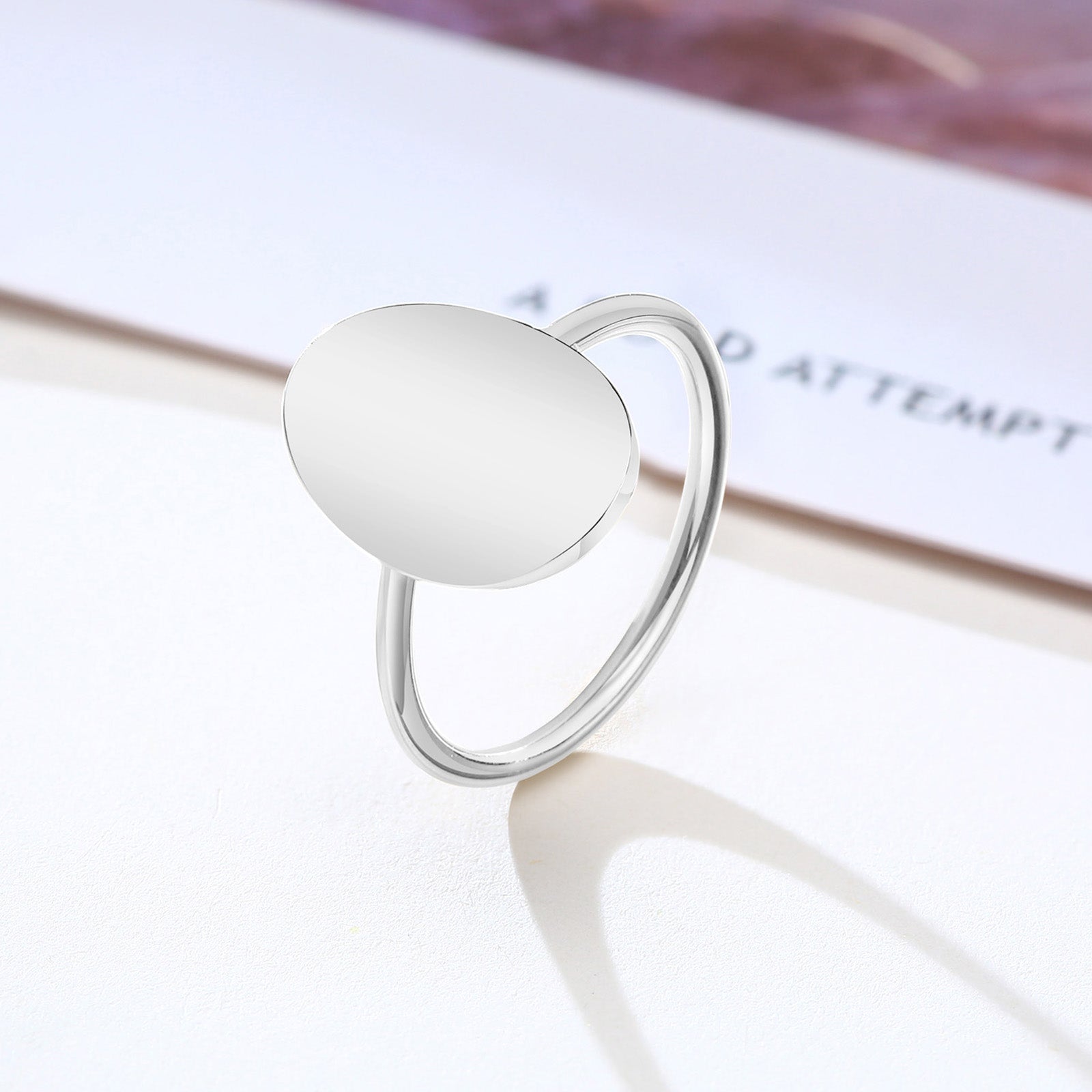 Vnox Personalisierte Geburtsmonats-Blumenringe für Damen