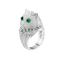 Premium-Designer-Sterlingsilber mit simuliertem Smaragd