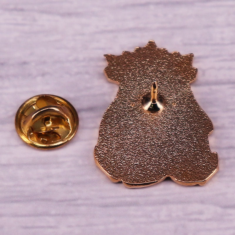 Pin de esmalte de cristal de sirena con broche de tercer ojo