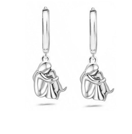 Fashion Little Girl And Dog Hug Necklace
