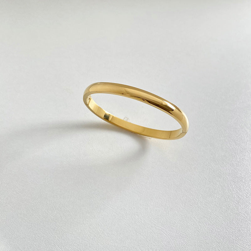 Pulsera Dorada Sencilla de Hebilla Minimalista Retro