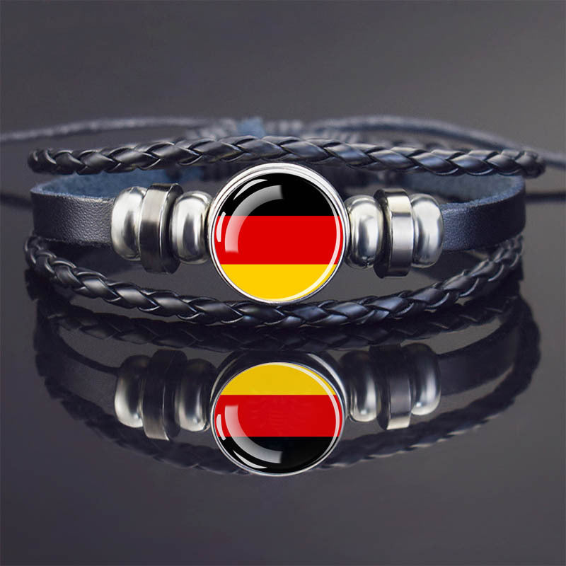 World Flag Bracelet Woven Twisted