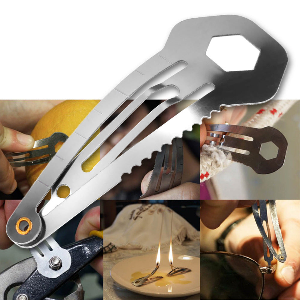 Edelstahl, einfarbig, multifunktionale EDC-Haarspangen