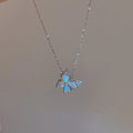 Zircon Butterfly Necklace Simple All-match Necklace Fashion Temperament Clavicle Chain