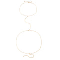Collar de una pieza, cadena para mujer, cadena de orbe de metal, cadena corporal, cadena de cintura