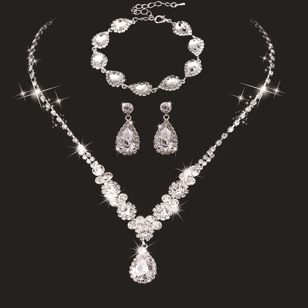 Fashionable Golden Rose Gold Three-piece Set