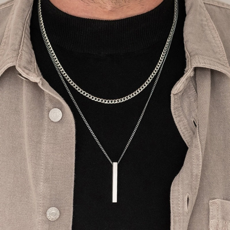 Men's Gift Chain Crystal Necklace