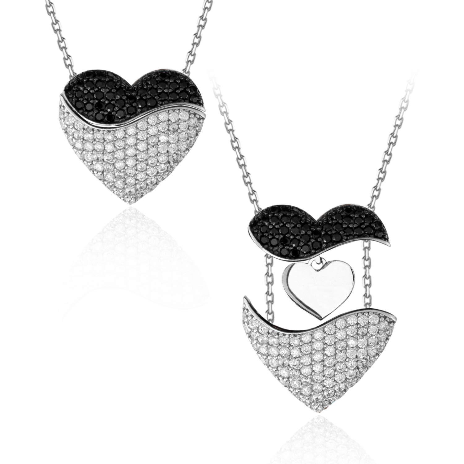 Collar Colgante Corazón Alas de Ángel para Mujer