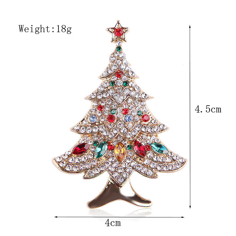 Damenmode schlichte geometrische Weihnachtsbrosche
