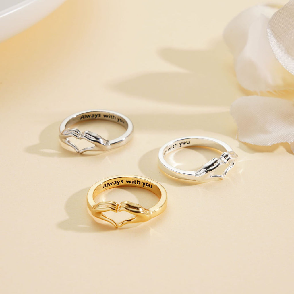 Romantische Hände Herz Ring Paar Partnerringe