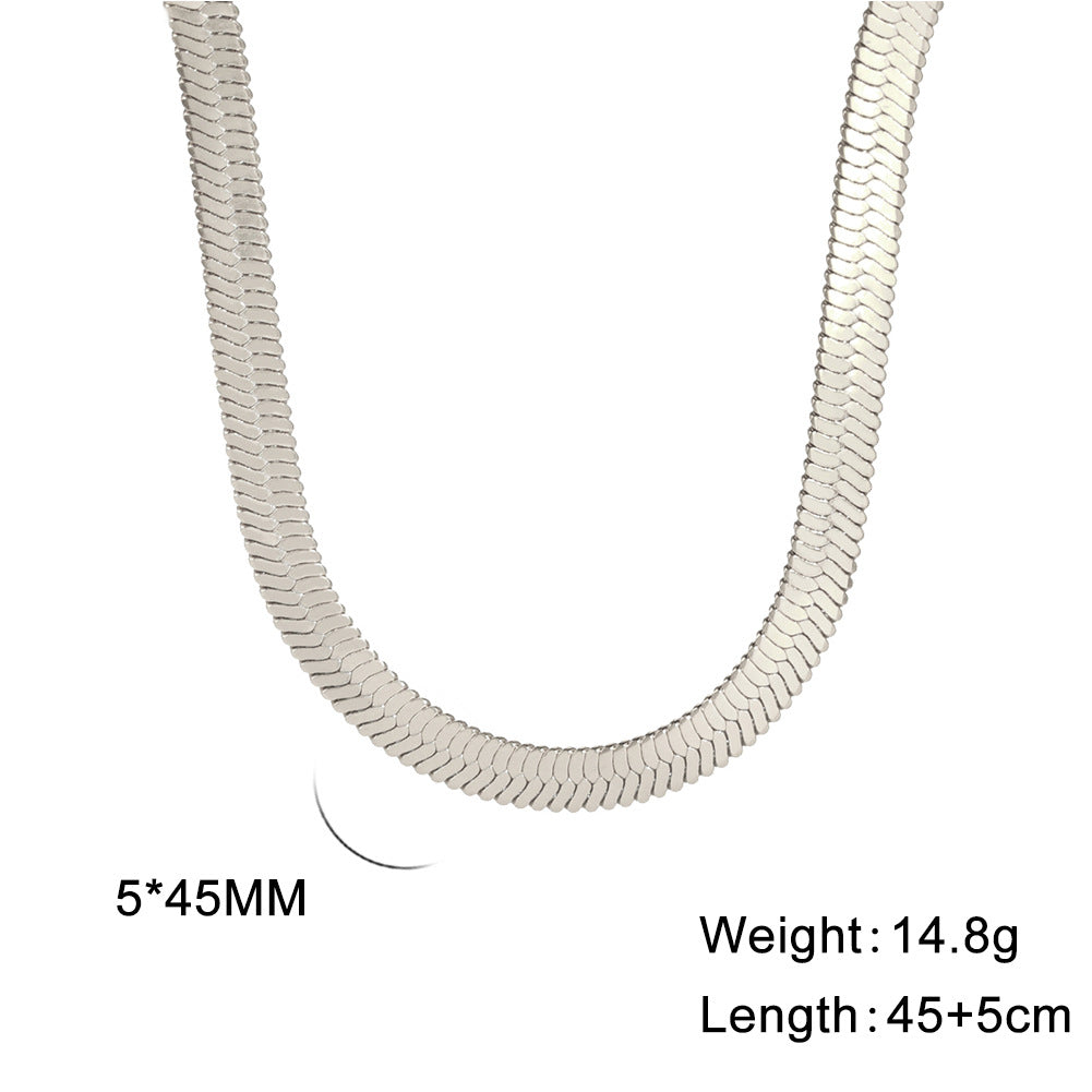 Beliebter Schlangenknochen-Edelstahl-Choker
