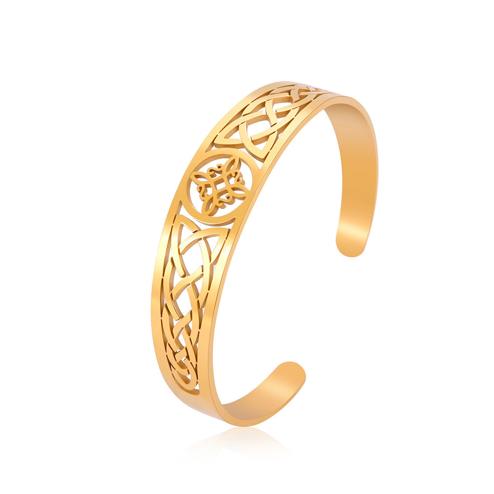 Witch Knot Hollow Ornament 304 Stainless Steel Bracelet