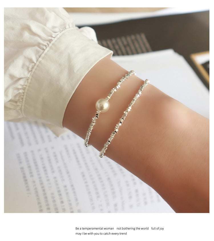 A Subtly Luxurious Niche-designed Bracelet Featuring A Few Pieces Of Silver