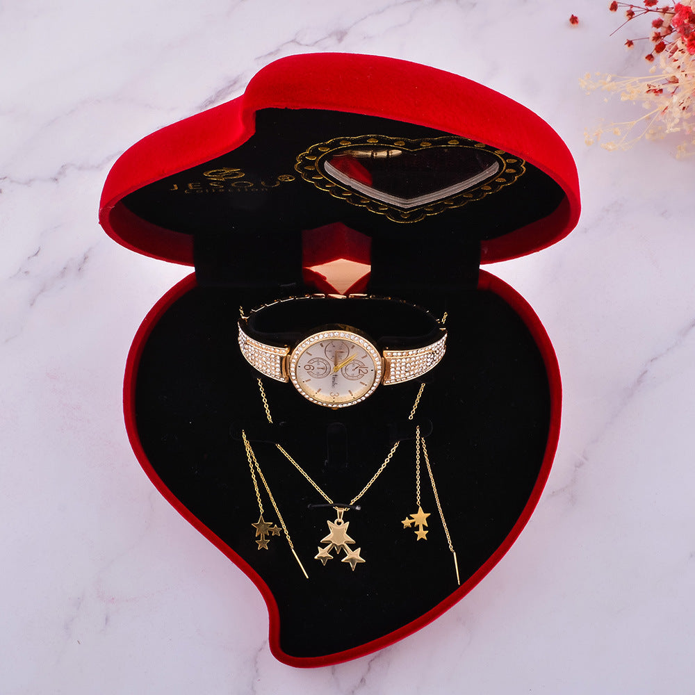 Einfache exquisite Schmuck-Uhr-Halskette Geschenkbox Schmuck