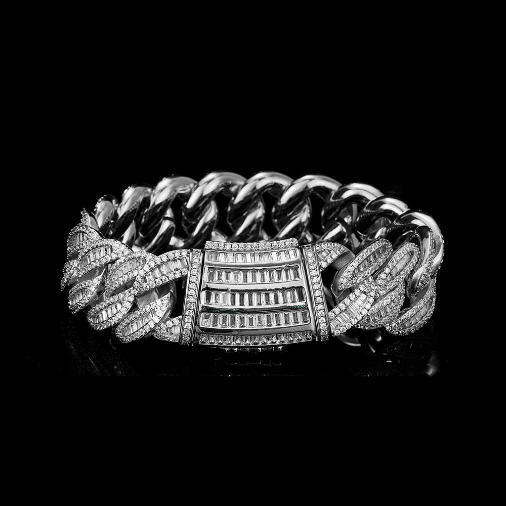 Hip Hop 15mm20mm Halskette Miami Schnalle Kubanische Kette Echt Vergoldet Armband