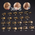 Brass Set Zircon Non-porous Piercing Clip Nose Ring