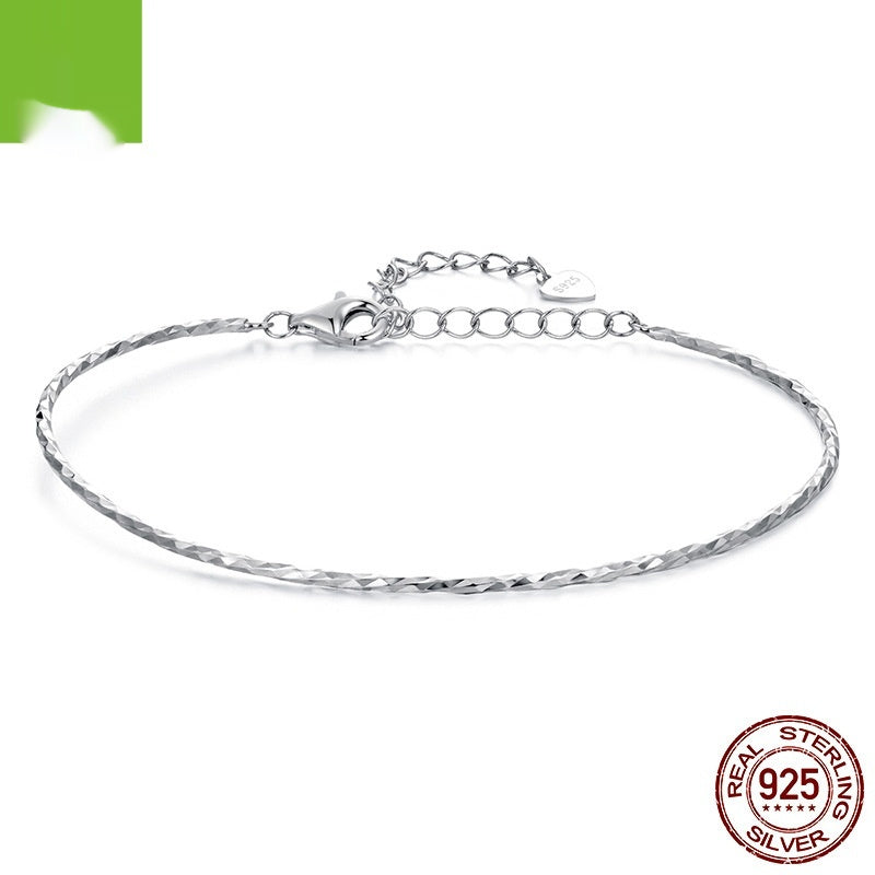 S925 Sterling Silver White Gold Plated Bracelet For Women