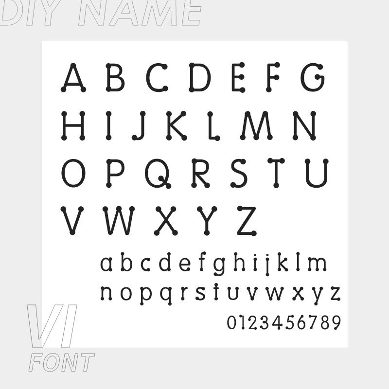 Tobillera personalizada de acero inoxidable 316L con letras del alfabeto inglés