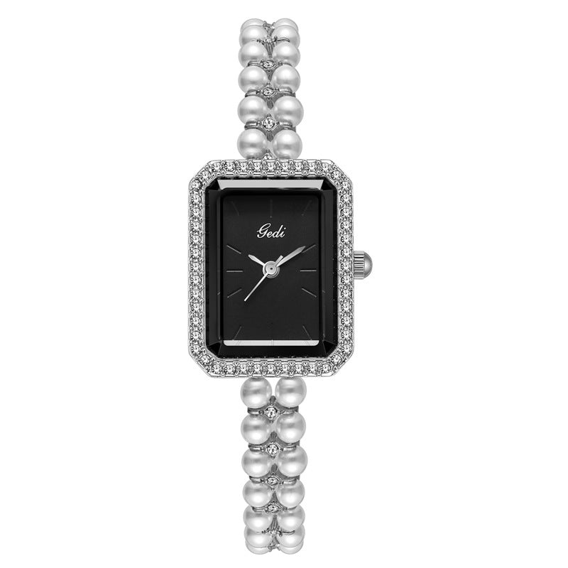 Reloj de Cuarzo Creativo con Perlas de Concha para Mujer