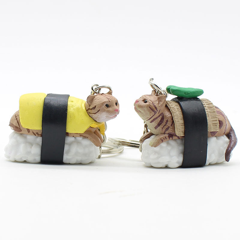 Lindo Colgante de Ropa de Bolsa de Gato de Sushi