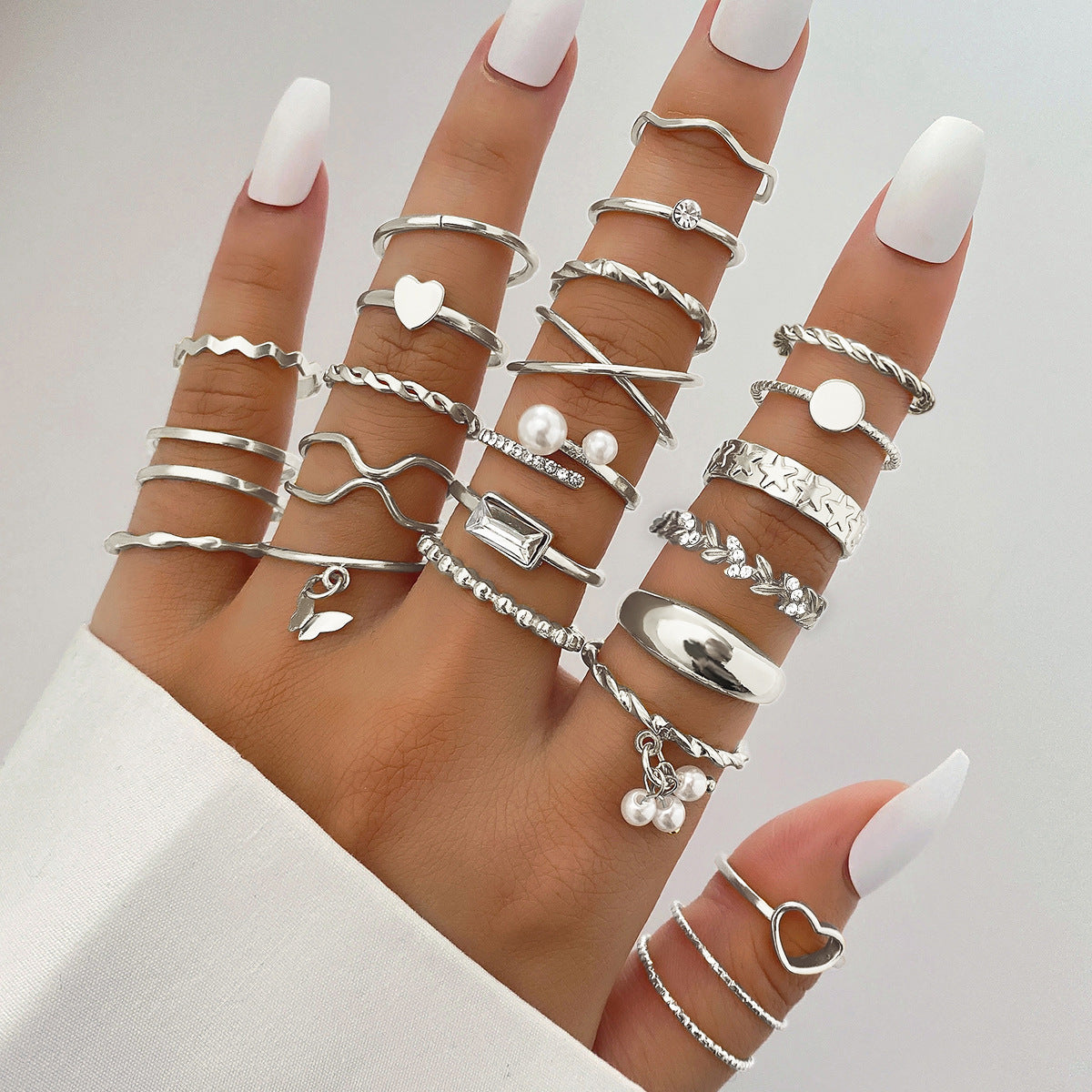 Ring Damen Nischen Senior Knöchelring 23-teiliges Set