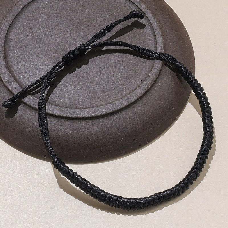 Solid Color Dorje Knot Red Rope Hand-woven Adjustable Length