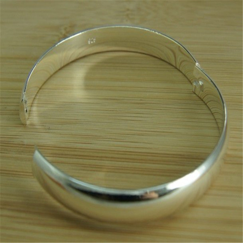 Pulsera Anillo Hora Simple Bañada en Plata