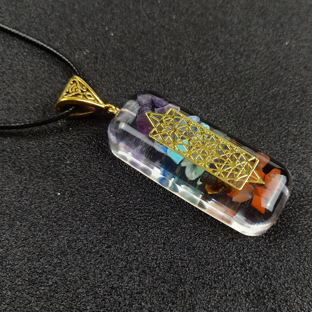 Crystal Semi-precious Stone Gravel Chakra Chakra Necklace
