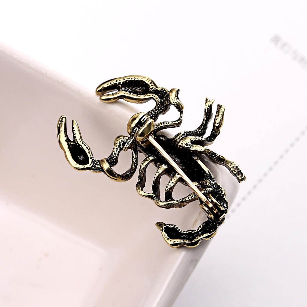Pintura de escorpión al óleo, broche de animal, insecto con personalidad