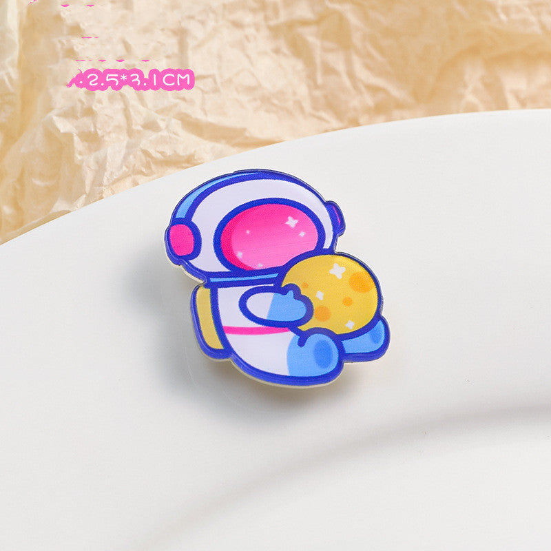Cartoon Acryl Brosche Süße Dekorative Accessoires