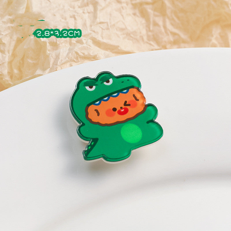 Cartoon Acryl Brosche Süße Dekorative Accessoires