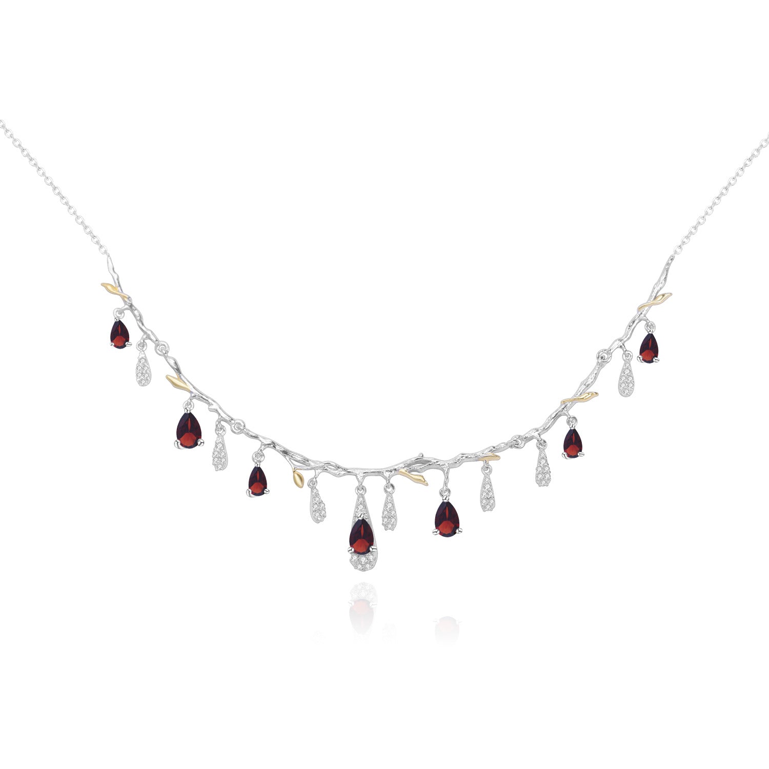 S925 Silber Natur Topas Halskette