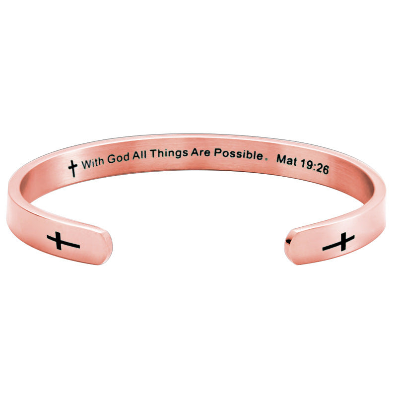 Pulsera de acero inoxidable con forma de C, de nuevo diseño y a la moda