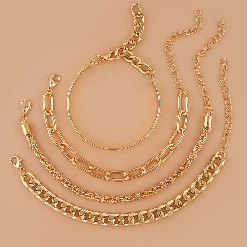 Modisches Hip-Hop-Kubanisches Armband-Set