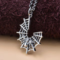 Colgante Telaraña Plata de Ley 925 Gótico Collar Adorno