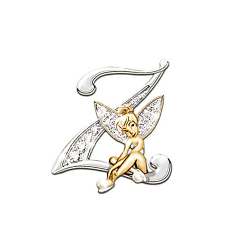 Broche de mujer con 26 letras inglesas
