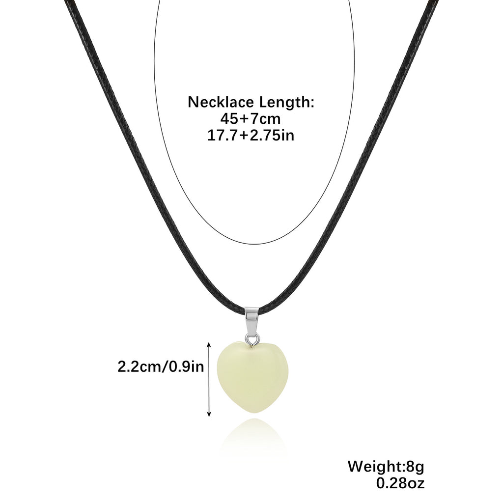Damenmode Geometrische Leuchtstein Anhänger Halskette