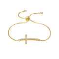 Damenmode Zirkon Kreuz Verstellbares Armband