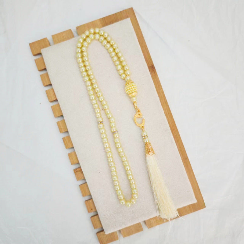 Cuentas de 99 piezas, perlas artificiales de cristal de 6 mm para hilo, pendientes y pulsera.