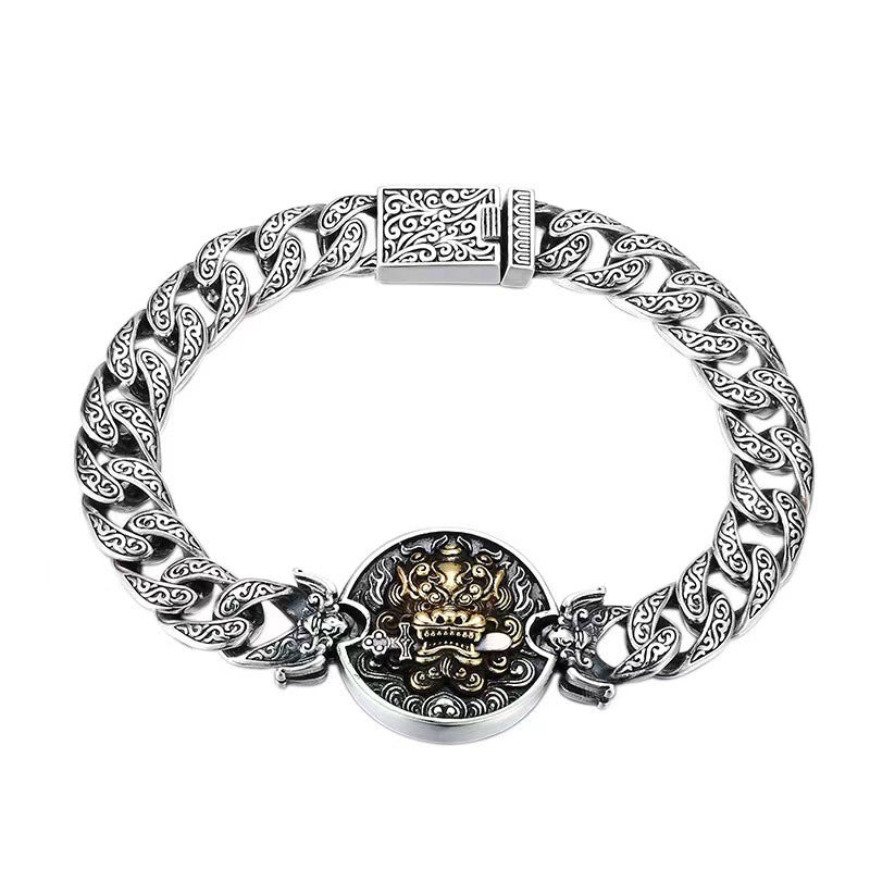 Lion Bite Sword Vintage Hollow Pattern Bracelet