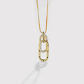 Collar entrelazado de plata de ley 925 con diseño femenino para clavícula