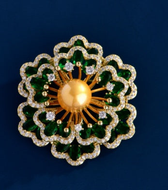 Schwere Industrie Begonie Brosche Luxus Damen Anstecknadel