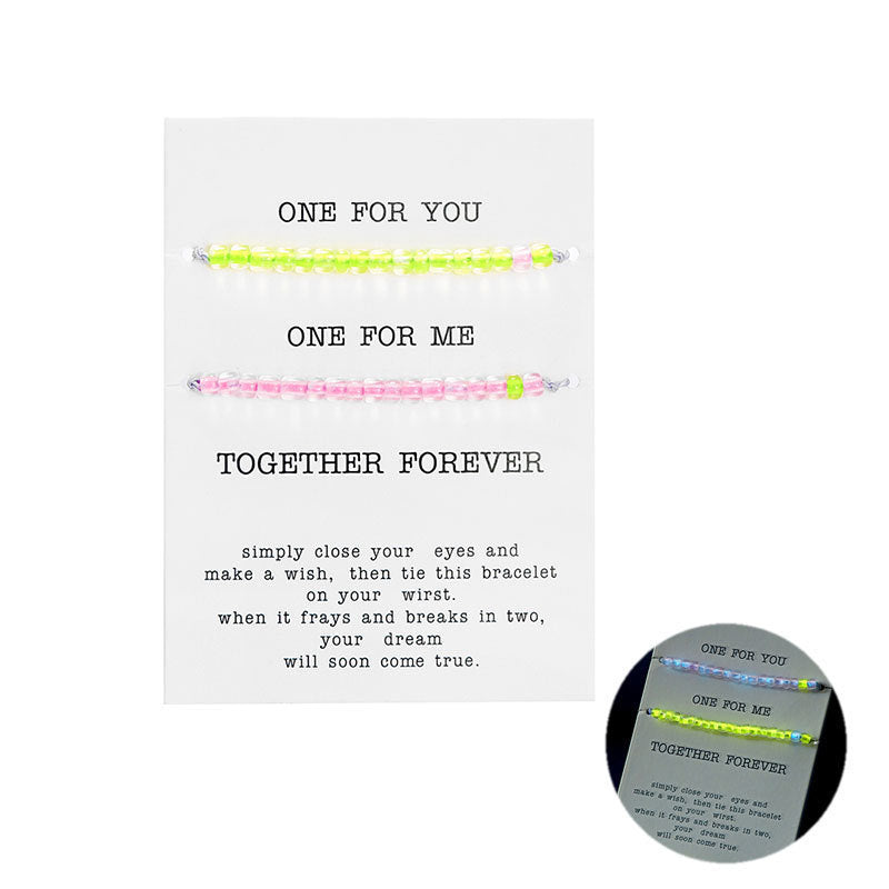 Fashion Personality Color Luminous Beads Bracelet