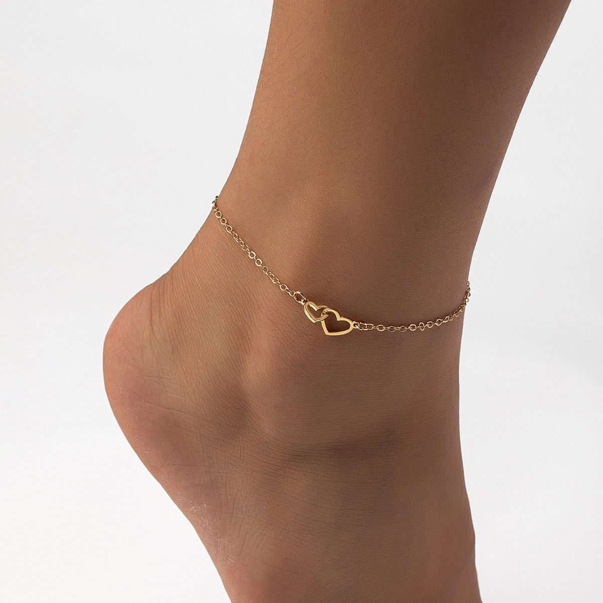 Tobillera de mujer de moda versátil con corazón