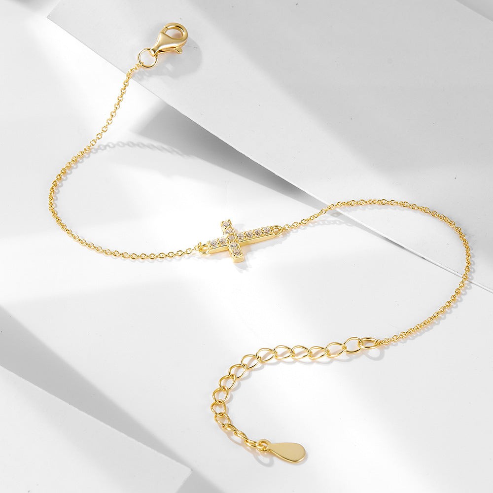 Diamond Cross Bracelet Simple All-match