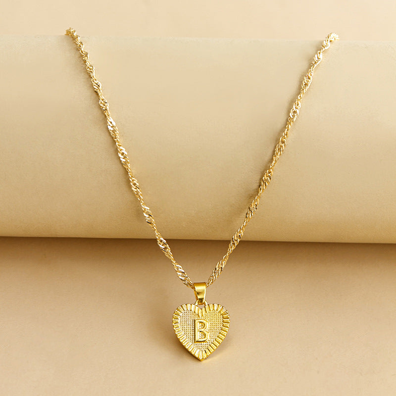 26 English Initial Letter Pendant Necklaces For Women