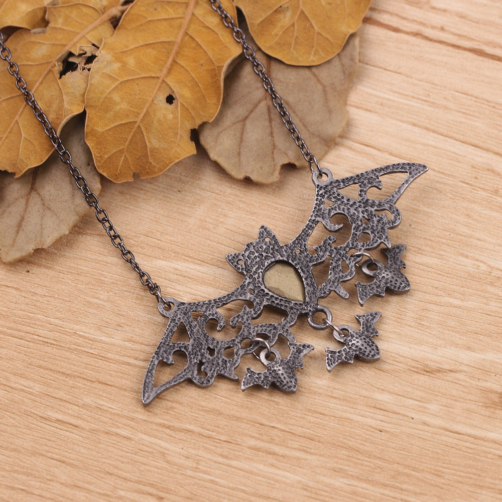 Halloween-Accessoires Vintage Fledermaus-Halskette