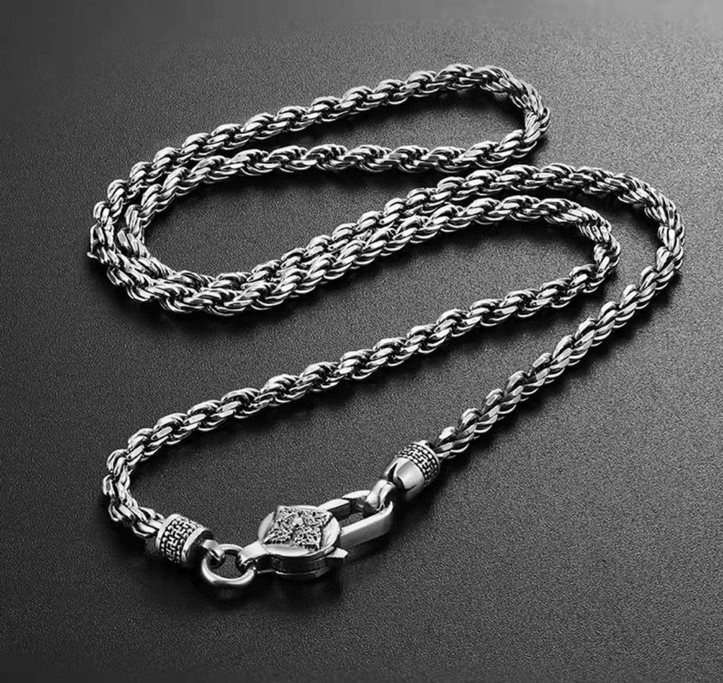 Mens Fashion Simple Vintage Six Character Necklace
